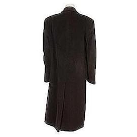 Calvin Klein-BIG & TALL wool &  cashmere black long coat-Black