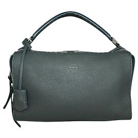 Fendi Graue römische Lei Selleria Tasche Grau