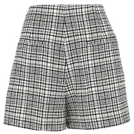 Sandro Shorts in misto lana a quadri Nero