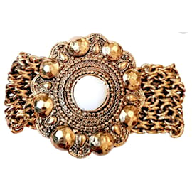 Chanel-Bracelet chanel vintage-Doré