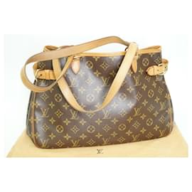 Louis Vuitton-Sac horizontal Batignolles en toile monogram Louis Vuitton-Marron