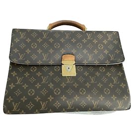 Louis Vuitton Maleta para guardanapos de lona monograma Marrom