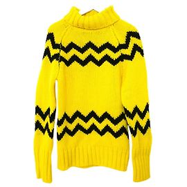 Pull à col roulé Joseph Chunky Intarsia Jaune