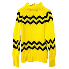 Joseph Chunky Rollkragenpullover mit Intarsien Gelb