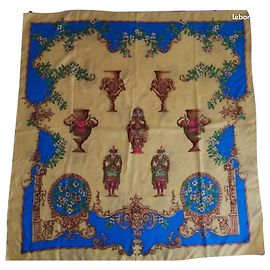 Foulard in seta Gianni Versace Giallo 90x90 Giallo