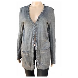 Maglione Luisa Cerano Grigio in Cotone e Seta M Grigio
