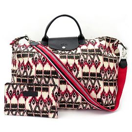 NUEVA BOLSA DE VIAJE DE MANO LONGCHAMP LE PLIAGE IKAT L + BOLSA DE VIAJE Multicolor