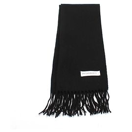 Yves Saint Laurent Wollschal aus schwarzer Baumwolle Schwarz