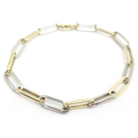 PULSERA CADENA DINH VAN 19 CM EN ORO AMARILLO Y ORO BLANCO 18K 16 CADENA DE ORO GR Otro