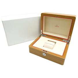 Omega-NEUE SELTENE BOX FÜR OMEGA SEAMASTER SPEEDMASTER HOLZLACKIERTE UHRENBOX-Braun