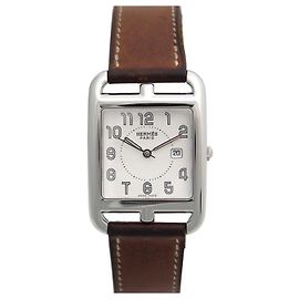 Hermès HERMES CAPE COD GM CC RELÓGIO2.710 29 QUARTZO DE AÇO MM + CAIXA DE RELÓGIO DE AÇO Prata