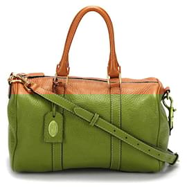 Fendi-Sac Fendi Leather Selleria Boston en cuir de veau marron-Marron