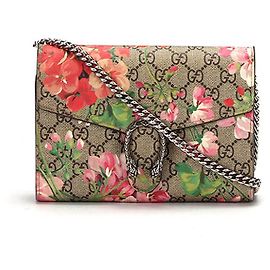 Gucci GG Supreme Blooms Dionysus Wallet On Chain in multicolor coated/waterproof canvas Multiple colors