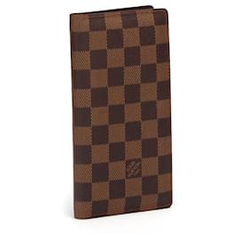 Louis Vuitton-Louis Vuitton Damier Ebene Brazza Wallet in brown coated/waterproof canvas-Brown