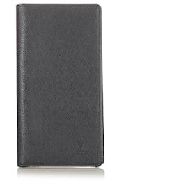 Louis Vuitton-Louis Vuitton Black Taiga Brazza Wallet-Black