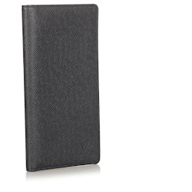 Louis Vuitton-Louis Vuitton Black Taiga Brazza Wallet-Black