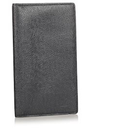 Louis Vuitton-Louis Vuitton Black Taiga Brazza Wallet-Black