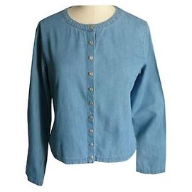 Agnès b. AGNES B Giacca cardigan in cotone leggero T.38 Ottimo stato Blu chiaro