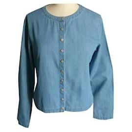 Agnès b.-AGNES B Light cotton cardigan jacket T.38 very good condition-Light blue