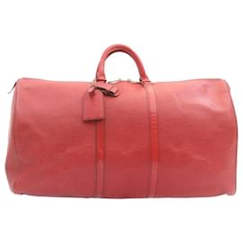 Louis Vuitton-Louis Vuitton Epi Keepall 55 Boston Bag Red M42957 LV Auth 22603-Red