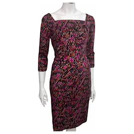 Diane Von Furstenberg-Vestido de lã multicolorida DvF Elie-Multicor