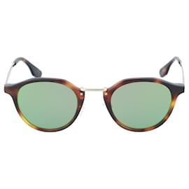 Autre Marque-Round-Frame Sunglasses-Brown