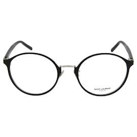 Saint Laurent-Óculos óticos redondos de metal-Preto