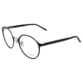 Saint Laurent-Óculos óticos redondos de metal-Preto