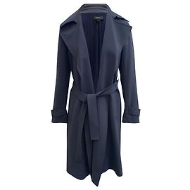Gabardina larga Oaklane azul marino de Theory Azul Azul marino