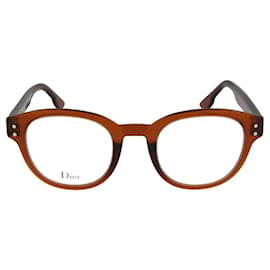 Dior-Round Acetate Optical Frames-Red