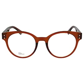 Dior-Round Acetate Optical Frames-Red