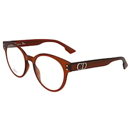 Dior-Round Acetate Optical Frames-Red