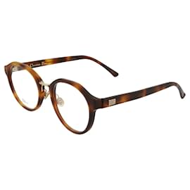 Dior-Round Acetate Optical Frames-Brown