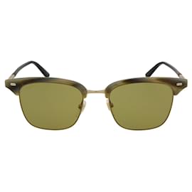 Gucci-Óculos de sol de metal com moldura quadrada-Verde