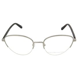Stella Mc Cartney Óculos Óticos Cat-Eye Metal Prata Metálico