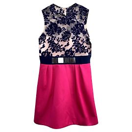 Vestido Mary Katrantzou de seda e lã Rosa Azul Marinho Rosa Azul marinho