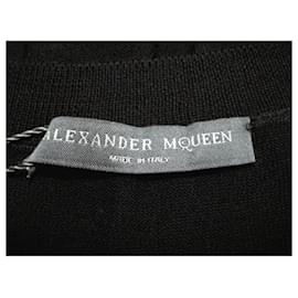 Alexander Mcqueen-[Used] ALEXANDER MCQUEEN Sleeveless Sweater Size XS Ladies --Black Crew Neck-Black