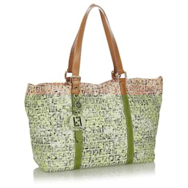 Fendi-Fendi Brown Zucchino Canvas Tote Bag-Brown,Multiple colors,Beige