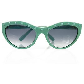 Valentino Occhiali Da Sole Donna Cat-eye Style Turchesi Rockstud Studs Con Box V641S Turchese