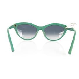Valentino-Valentino Woman Cat-eye Style Turqoise Rockstud Studs Sunglasses With Box V641S-Turquoise