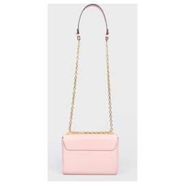 Louis Vuitton-Louis Vuitton Twist Handbag Limited Edition Bloom Flower Epi Cuir MM-Rose