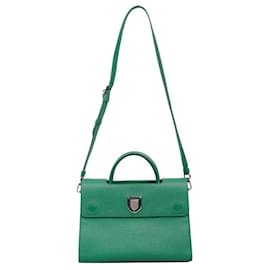 Christian Dior-Diorever leather handbag-Dark green