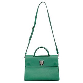Christian Dior Sac à main Diorever en cuir Vert foncé
