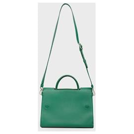 Christian Dior-Diorever leather handbag-Dark green