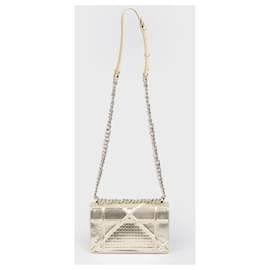 Christian Dior-Christian Dior Diorama Medium Flap Bag-Golden