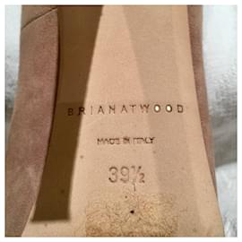 Brian Atwood-Sapatilhas de salto agulha nuas maníacas-Rosa,Bege