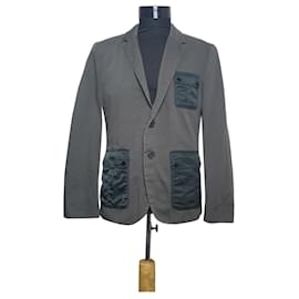 Blazer Hugo Boss Cinzento Caqui Algodão Cinza Caqui