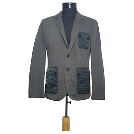 Hugo Boss Blazer Jacket Grey Khaki Cotton Grey Khaki