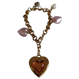 Pulsera Yves Saint Laurent Corazón Paris Je T'aime Dorada Dorado