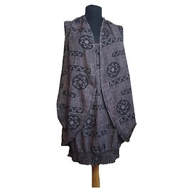 Autre Marque Vestido Numph Preto Marrom Marrom Preto